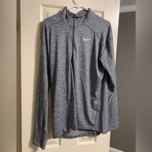 Nike 1/4th quarter zip gray running long sleeve